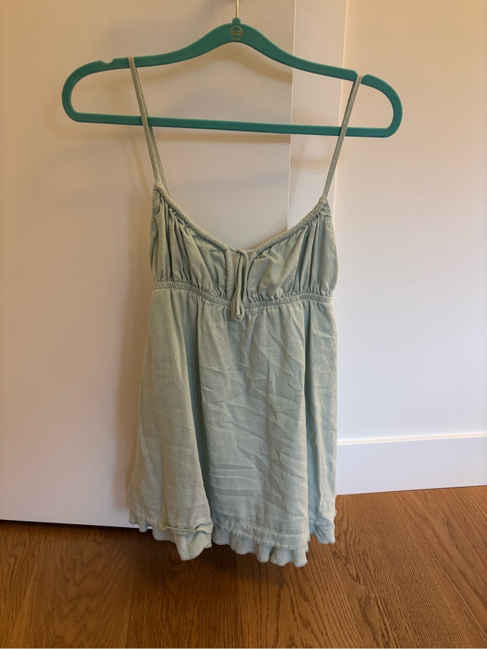 Princess Polly Sage Green Linen Mini Dress